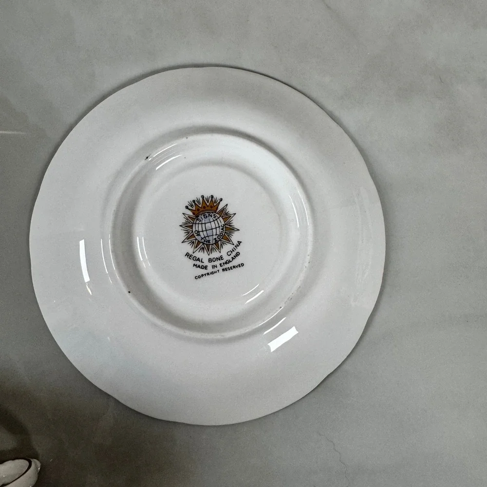 Signs of the Zodiac Regal‎ Bone China Sagittarius Cup and Saucer Made in England